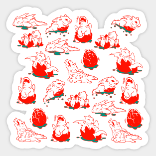 Hatching Dragouns v2 Sticker